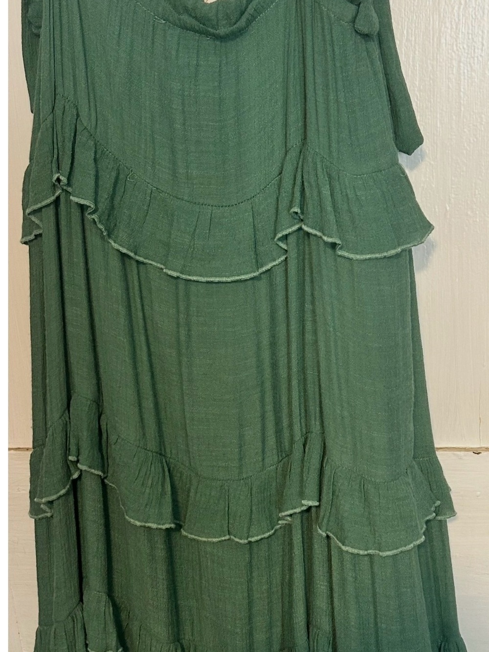 eesome Green Ruffled Maxi Dress - Picture 4 of 9